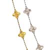 Pulsera de Trébol de Cuatro Hojas Picada de Hielo Estilo Chino Nuevo Vintage de Lujo Ligero Moda Versátil Baño de Oro Real Alta Retención de Color Elegante Pulsera
