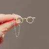 Broche Antiexposição Laço de Fita High-End Luxo Versátil Alfinete Simples Acessório Antiexposição para Terno