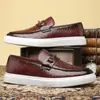 Zapatos Casuales de Negocios Transpirables para Hombre de Venta Caliente Estilo Británico Moderno Suela Suave Versátiles de Cuero - 26053