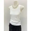 Spice Girls Estilo Coreano Sin Mangas de Tirantes Ropa Exterior de Verano Cubre Pecho Hilo Ajustado Ajustado Camisa Chaleco de Color Sólido para Mujer