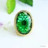 Anillo de Vidrio Colorido Retro Europeo y Americano Ai Yu Banda de Anillo Ajustable Transfronterizo Transmisión en Vivo Venta Caliente Venta al por Mayor S5021511