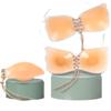 Parche de Seno de Mango de Silicona Completa Hebilla Invisible Sin Tirantes Pull-Up Parche de Sujetador Diosa Pluma Push-Up Copa Redonda Parche de Seno