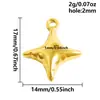 Acero Inoxidable 304 Diseño de Moda Europeo y Americano Colgante de Estrella de Cuatro Puntas Accesorios Pulsera Collar Colgante Chapado en Oro de 18K Colgante Listo para la Venta