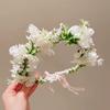 Atmosfera de Primavera e Verão Vento de Férias na Beira-Mar Super Fada Lírios Simulados Flor de Fusang Grampo de Cabelo Flor Lateral Grampo para Franja Cabelo Quebrado Grampo de Cabelo