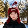 Gorros para Bebé para Otoño e Invierno, Gorros de Felpa Tejidos Cálidos y Engrosados para Proteger las Orejas para Niños y Niñas, Gorros de Lana a Prueba de Viento para Bebés Pequeños