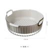 Lavabo de Verduras Multicapa, Cesta Coladora Redonda, Bandeja para Frutas de Material, Cesta Coladora de Cocina Engrosada, Escurridor, Doble Capa Lujo Ligero