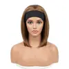 Diadema estilo europeo y americano, peluca de pelo corto liso transfronteriza para mujer, sin pegamento, lista para usar, adecuada para el uso diario y fiestas, peluca con banda negra