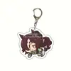 Personagem de Desenho Animado Mcqueen Corridas de Cavalos Anime Mercadoria Chaveiro de Acrílico Estilo 2D Tokai Teio Pingente de Mochila