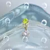 Pendientes de Colgante Redondos Pequeños de Zirconia en Aleación de Titanio Astmf-13 Titanio G23 Roscado Interno Zirconia Labret Joyería para Piercing