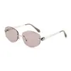 Nuevas Gafas de Sol Ovaladas Sin Marco con Cabeza de Serpiente para Hombres y Mujeres Gafas de Sol Retro Metálicas Europeas y Americanas Transfronterizas 2025 Transfronterizas