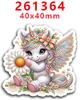 Nuevo parche de resina acrílica con lazo 2023 adorables pegatinas decorativas refrigerador PR258345
