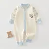 Body de algodón puro para bebé de primavera y otoño, de manga larga, para bebé, de primavera y otoño, Clase A, sin huesos, mameluco para niño pequeño, ropa para gatear de bebé para niños y niñas