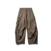 Northern Boundary Moda Masculina Estilo Americano Marca Tendência Outono 2025 Novo Calça Cargo com Bolsos Grandes Calça Scimitar Lavada Masculina Calça Casual