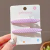 Presilha infantil para franja lateral, presilha de jacaré colorida com bolinhas para meninas, grampo para arrumar cabelos soltos na parte de trás da cabeça