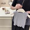 Ningli Verano 2026 Nueva Falda Tutú para Niñas Estilo Coreano Versátil Falda Media para Bebé Moda Falda Abullonada para Niños Moderna
