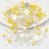 Paquete de Materiales DIY Flor de la Suerte Pulsera Cadena para Teléfono Móvil Pinza para el Cabello Pulsera Cadena para Teléfono Móvil Hecho a Mano Vidrio de Cristal Cuentas Sueltas Cuentas