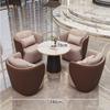 Escritorio de Oficina y Silla Nórdicos Sofá Oficina de Ventas Sofá Individual de Arte en Cuero de Diseñador Sofá para Lobby de Hotel Oficina