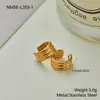 Geométricos Europeos y Americanos No Perforados Brazaletes para Oreja de Acero de Titanio, Diseño de Nicho, Pinzas para Oreja de Acero Inoxidable que No se Desvanecen, Pendientes para Mujer