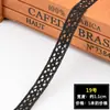 Encaje Tejido de Hilo de Algodón Negro Adorno para Manualidades Tela para Mantel Hecho a Mano Materiales para Ropa de Cama de Sofá Tela para Cortinas