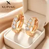 Pendientes de Aleación de Cobre Estilo Ruso Retro Simple Xu Ping Para Uso Diario Fáciles de Combinar Incrustados con Tres Tachuelas de Piedras Artificiales