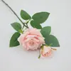 Rosa Simulação Haste Única Multi-cabeça Toque Real Rosa Casamento Flor Simulação Ornamento Sala de Estar Fotografia Flor Artificial Flor de Seda Atacado