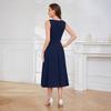 Vestido de cóctel de longitud media para mujer 2026 Otoño Nuevo Sin mangas Aliexpress Vestido de fiesta para tallas petite