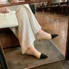 2026 Zapatos de Salón Individuales Exquisitos Cómodos Estilo Francés para Mujer, Modernos y a la Moda, Cómodos Puntiagudos Tacón Grueso Boca Baja Zapatos Elegantes