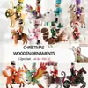 Quebra-Nozes 2D Plano de 12 Peças Animal Exquisito Montado em Madeira Acessório de Festa de Feriado Decoração de Presente Ornamento de Pendurar