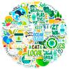 50 Piezas de Pegatinas de Graffiti de Protección Ambiental para Coches, Cuadernos, Guitarras, Patinetas, Motocicletas y Pegatinas de Decoración para Coches