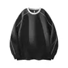 Moletom ACU Masculino Gola Redonda Color Block Marca Tendência Capuz Masculino 2026 Outono Inverno Novo Casual Fresco Solto Pulôver Top Masculino