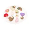 Serie de Fieltro Coreano Hongo Corazón Flor Arcoíris Bolsa Creativa para Pines Accesorios Dulces y Versátiles Accesorios DIY