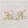 Brincos Estrela Bamang da Moda de Cao Shi Pequenos e de Design Nichado Brincos Estrela de Zircônia Simples para Primavera e Verão