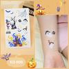En stock, venta al por mayor, nuevas pegatinas de tatuajes de dibujos animados para niños, para Halloween, para fiestas, calabazas, accesorios