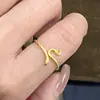 Anel de Alta Qualidade em Forma de Cobra, Ano do Zodíaco Igual ao da Pequena Livro Vermelho, Anel Aberto de Cobra Exquisito e Compacto em Ouro Antigo