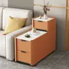 2026 nuevo modelo gabinete lateral de sofá con panel de roca de madera maciza, mesa auxiliar de partición de sala de estar de alta gama, mesa de centro pequeña de lujo ligero de alta gama