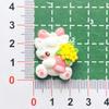 Rosto brilhante de desenho animado gatinho de doce fofo acessórios de resina acessórios handmade diy corda de cabelo fivela de sapato sapato com furo material para bolsa