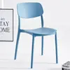 Silla de comedor de plástico para uso doméstico con respaldo, mesa y silla de comedor comerciales blancas engrosadas, cómodas para sentarse a largo plazo en el dormitorio y al aire libre