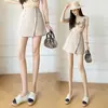 Shorts de terno com fivela feminino roupa externa verão novo estilo shorts saia novo estilo calça saia de cintura alta calça casual de perna larga feminino