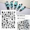 Gran Venta Lindos Graffiti Ojos Grandes Gato Negro Calcomanías para Uñas Celebridad de Internet Populares Dulce Genial Gato Negro Pequeño Calcomanías para Uñas Accesorios