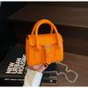 Design Nicho, Bolsa Pequena Quadrada Simples e Texturizada, Novo Estilo Verão 2025, Bolsa Transversal de Ombro Casual para Mulheres