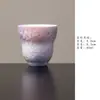 Copo de Cerâmica com Esmalte de Cristal Miyan Estilo Luxo Leve em Forma de Abóbora, Tamanho Pequeno para Uso Doméstico, Xícara de Chá Feminina, Conjunto de Chá Kung Fu, Xícara para Degustação de Chá, Xícara Única