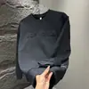 Marca de Moda Ins Estampado de Letras Top para Hombre Otoño 2025 Nuevo Cuello Redondo Moda Camiseta de Manga Larga Sudadera Casual Tie-Dye