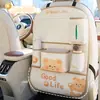 Bolsa de Almacenamiento para Coche de Dibujos Animados Linda Creativa de Cuero para Asiento Trasero de Coche Alfombrilla Anti-Suciedad Bolsa de Almacenamiento para Respaldo de Asiento de Coche