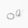Brincos de Diamante de Aço Inoxidável Esculpido de Alta Qualidade Feitos à Mão 1,2-1,6mm Aço Titânio Incrustado Zircônia Brincos Brincos