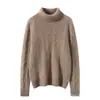 Suéter de cachemira pura de tres capas gruesas para mujer, 100% cachemira pura, de manga larga, capa base para otoño e invierno, suéter casual