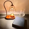 Lámpara de Aromaterapia de Lirio del Valle, Lámpara para Derretir Cera, Lámpara de Mesita de Noche Retro Francesa para Dormitorio, Luz Ambiental Decorativa para el Hogar, Lámpara de Mesa con Fragancia sin Llama