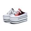 Zapatos para Mujer 2026 Primavera/Verano Nuevos Zapatos Casuales sin Cordones con Diseño de Bloques de Color, Aumento Oculto de Altura de 10 cm, Zapatos sin Cordones de Plataforma con Suela Gruesa