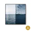 Aleación de aluminio moderna simple pintura decorativa Mar glaciar pintura colgante para porche sala de estar nórdica mural pintura de pared para comedor