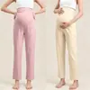Pantalones de Pijama de Maternidad No Aprietan la Barriga Para Personas Bajas 2026 Nuevo Estilo Talla Grande Cintura Alta para Embarazo Verano Delgados Pantalones de Maternidad