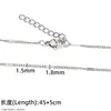 Cadena base de acero inoxidable de 45 5 cm, cadena de moda para hombres y mujeres, cadena de onda de agua, cadena de labios, collar colgante, accesorios de moda